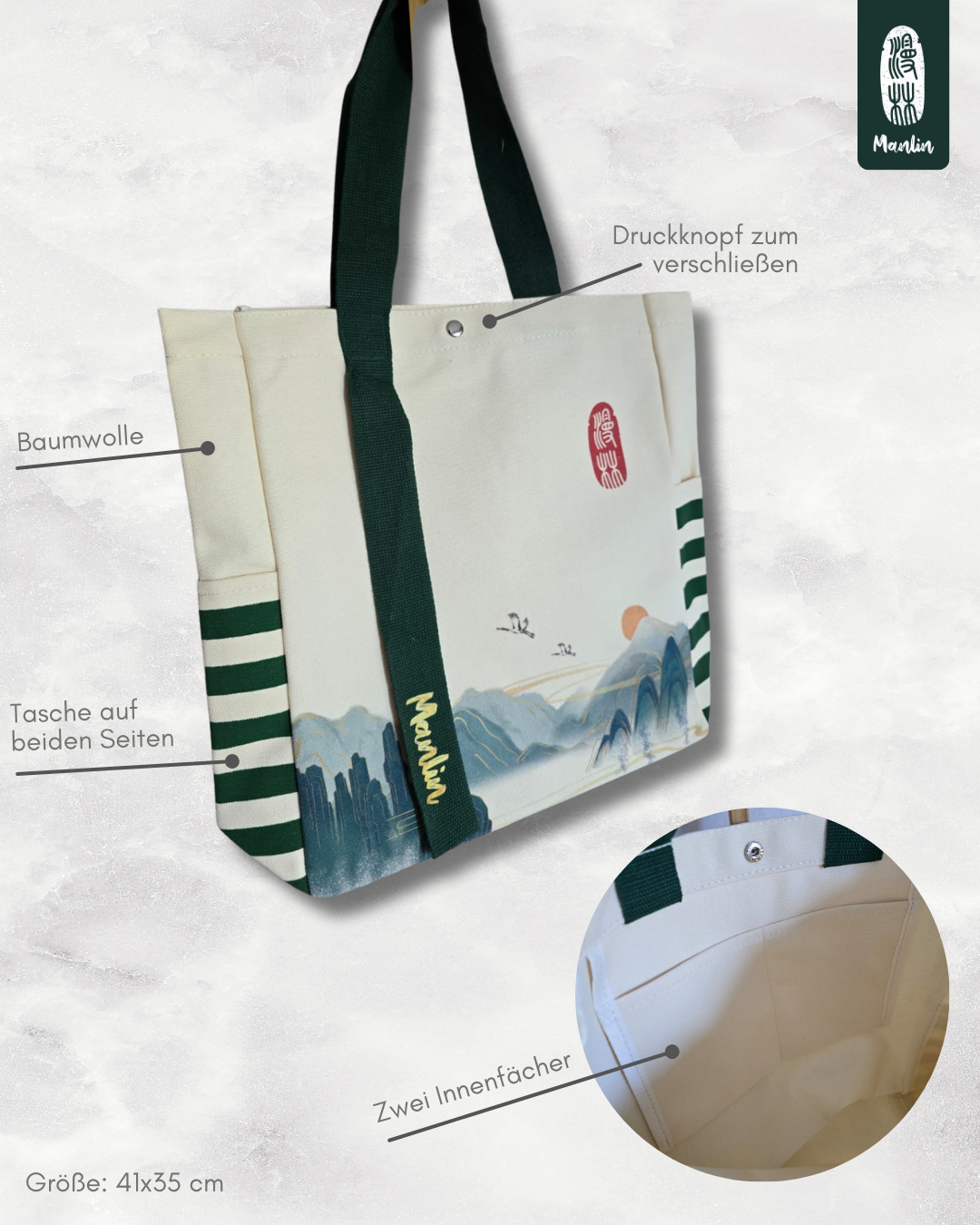 Manlin Tragetasche Stofftasche Tote Bag Merchandise