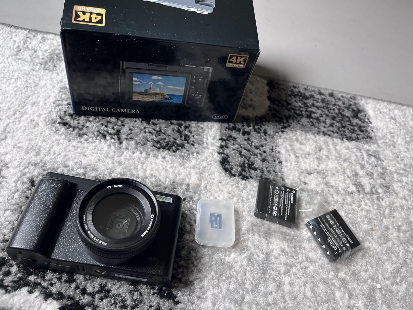 Ixnaiqy Digital Camera Kompaktkamera 4K 48MP Klappdisplay