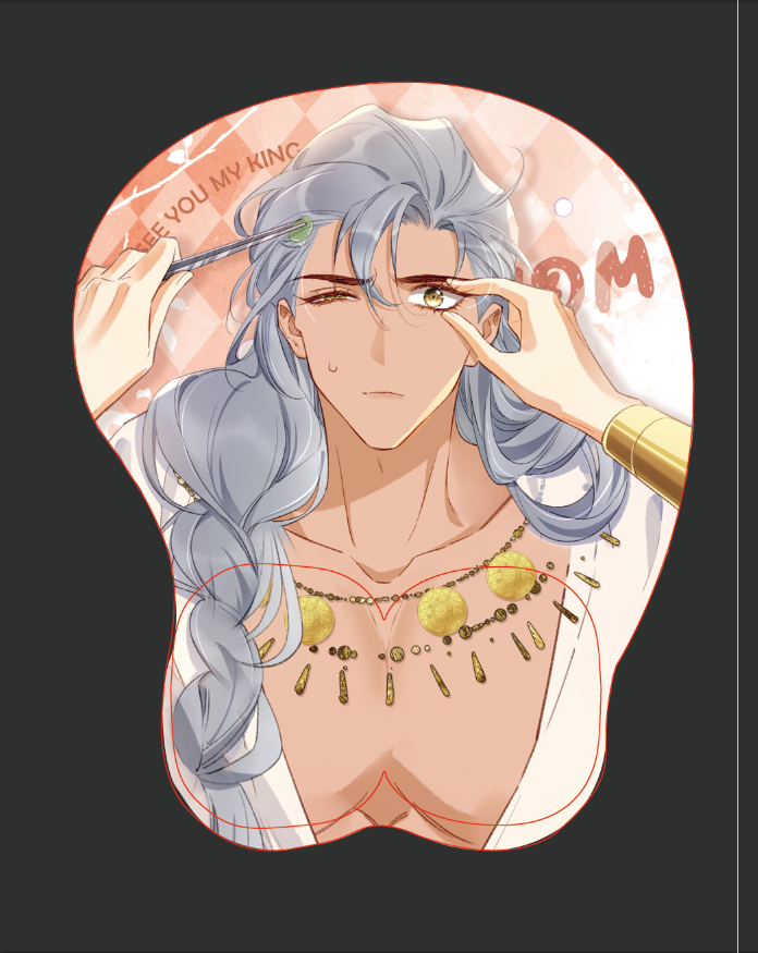 Manlin See You My King Mousepad 3D ergonomisch