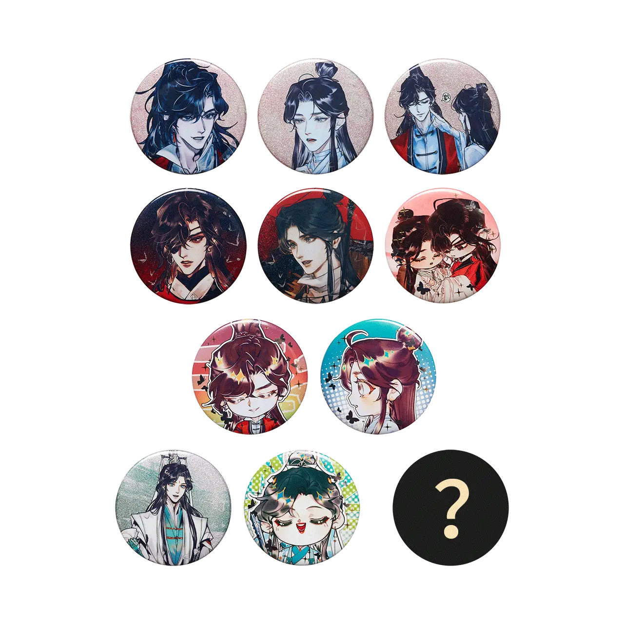 Manlin Heaven Official's Blessing Button Set 11 Stück Überraschung