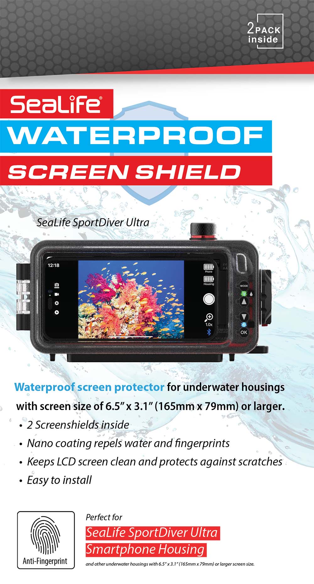 SeaLife Screen Shield Displayschutz SportDiver Ultra Folie