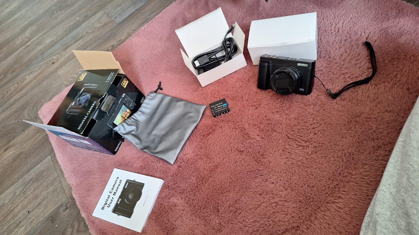 Ixnaiqy Digital Camera Kompaktkamera 4K 48MP Blitz 32GB