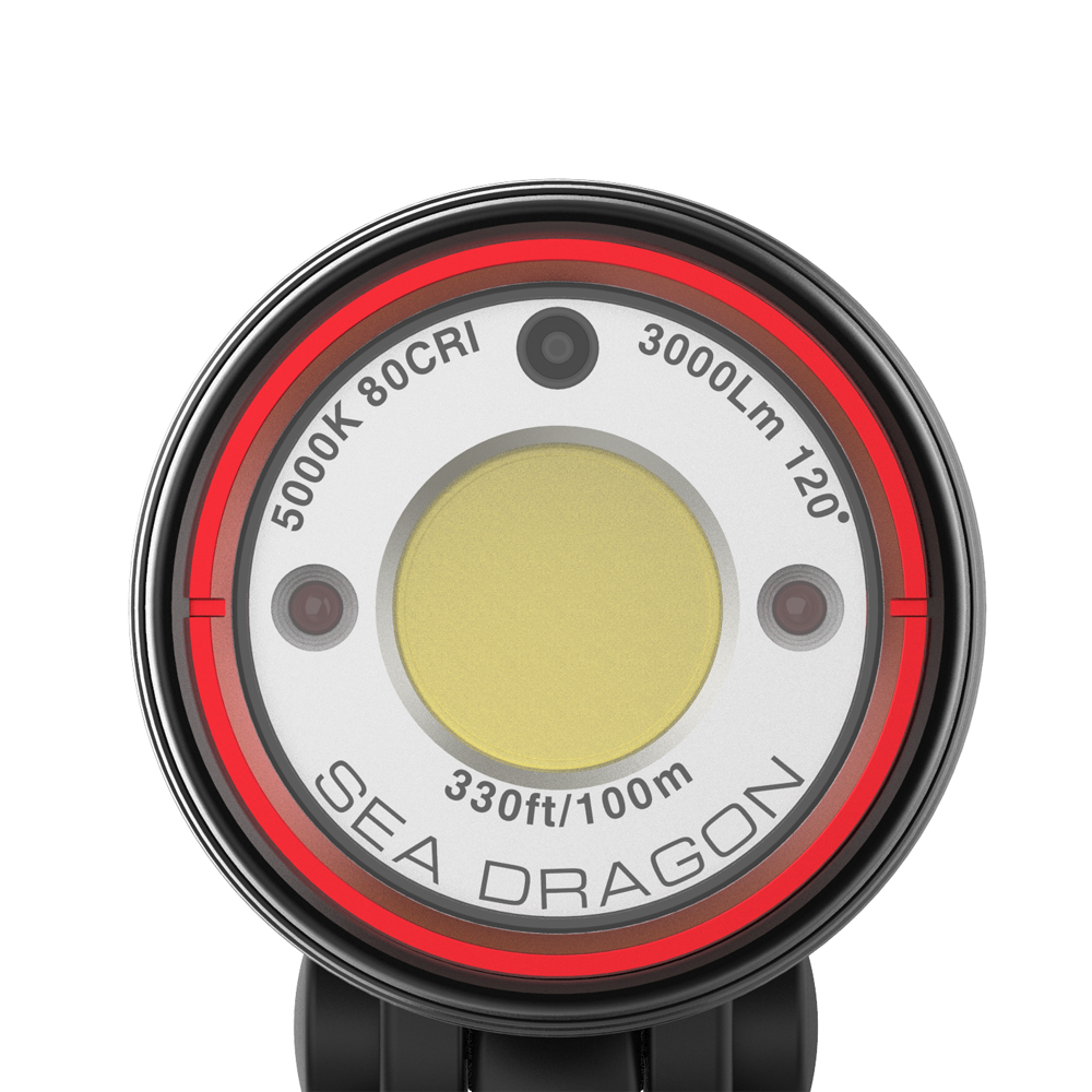 SeaLife Sea Dragon 3000F Auto Tauchlampe 3000 Lumen Rotlicht