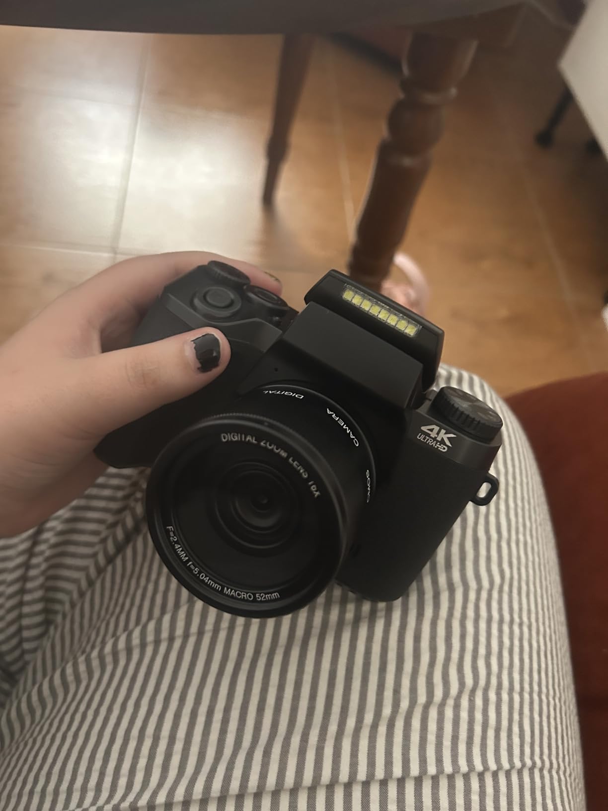 CCN Digitalkamera 4K 64MP Fotokamera Schwarz 32GB Touch