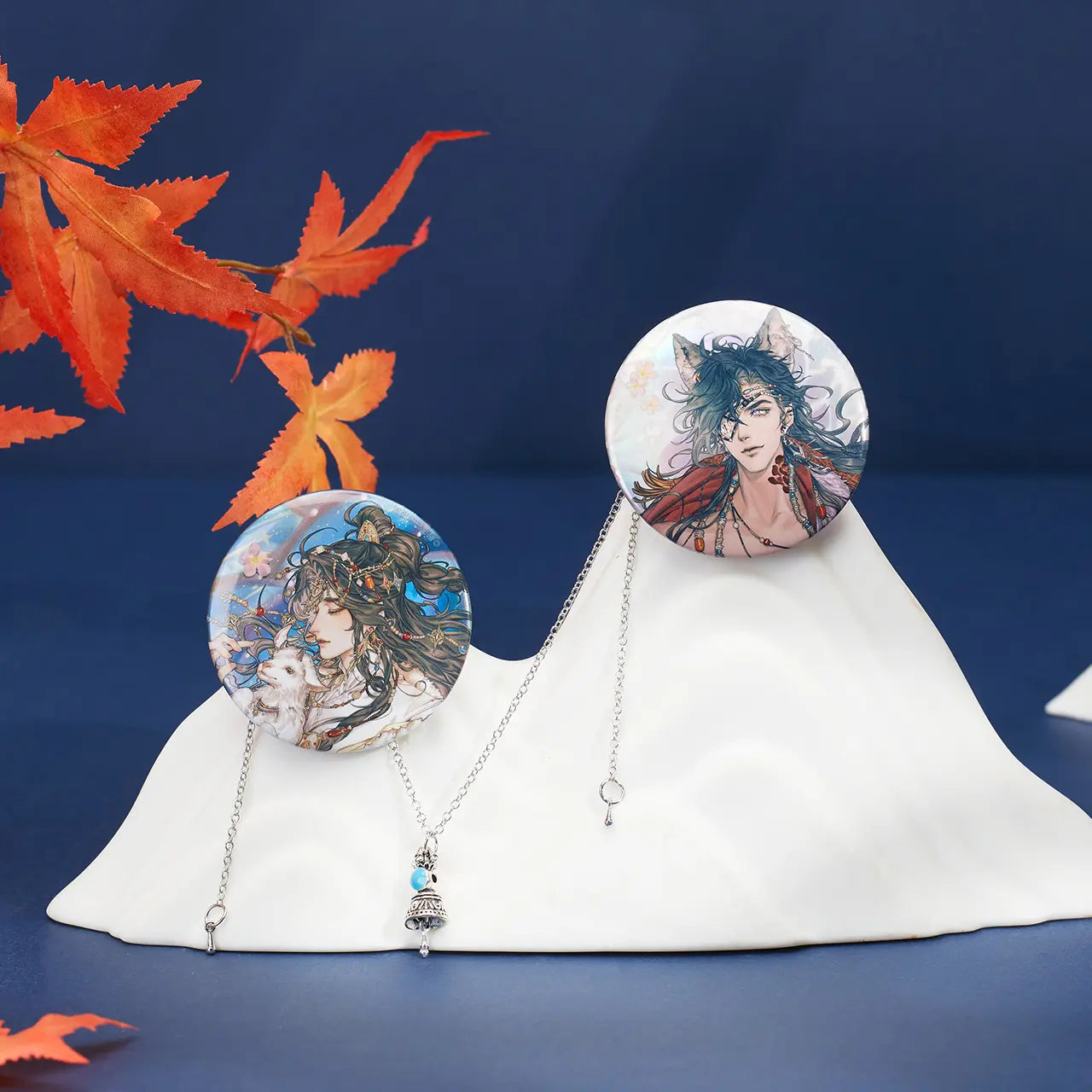 Manlin Heaven Official's Blessing Badge Set 58mm Weißblech