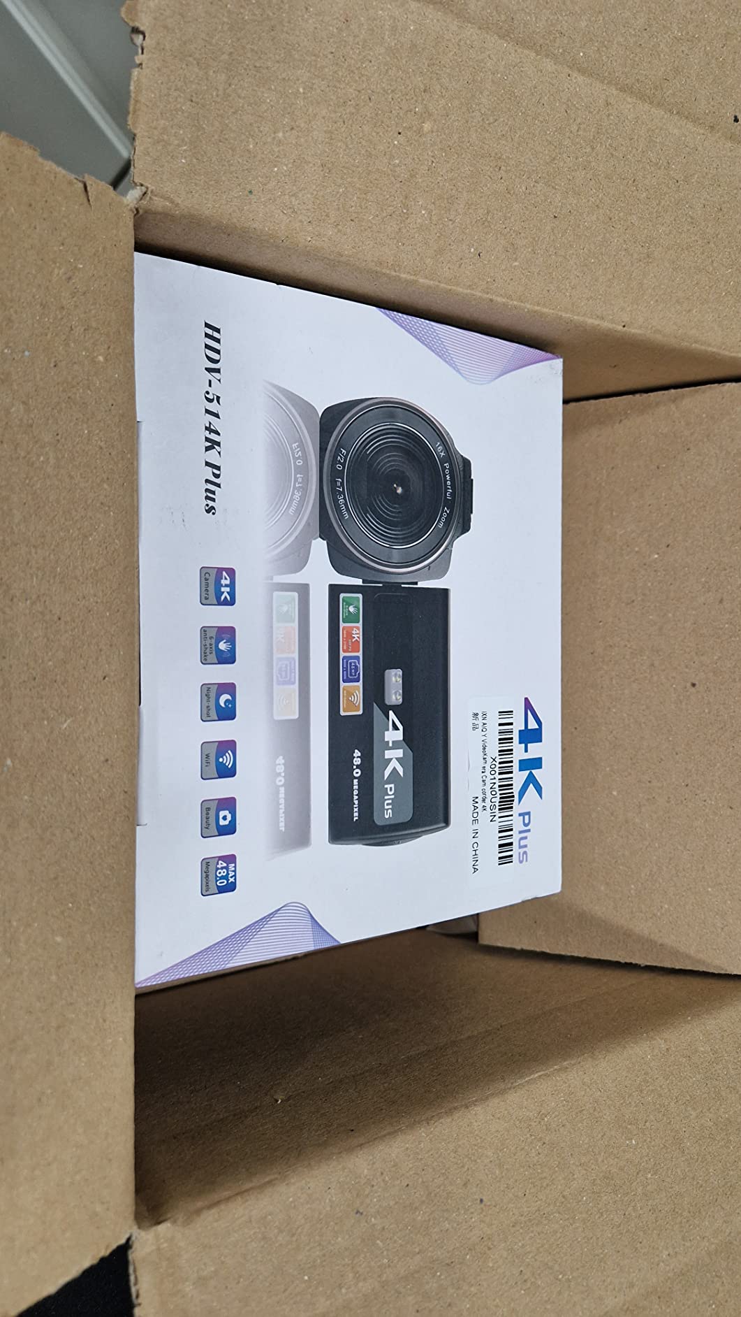 Ixnaiqy Camcorder Videokamera 4K 48MP Touchscreen Mikrofon