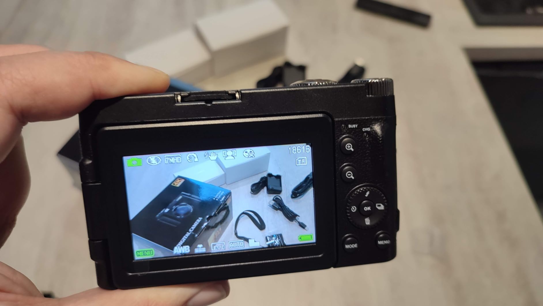 Ixnaiqy Digital Camera Kompaktkamera 4K 48MP Blitz 32GB
