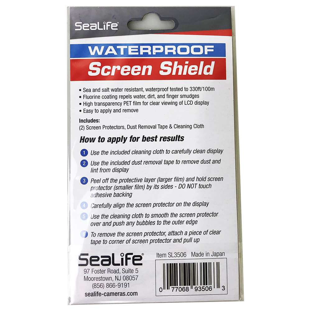 Sealife Accessories Screen Shield Displayschutz ReefMaster RM-4K