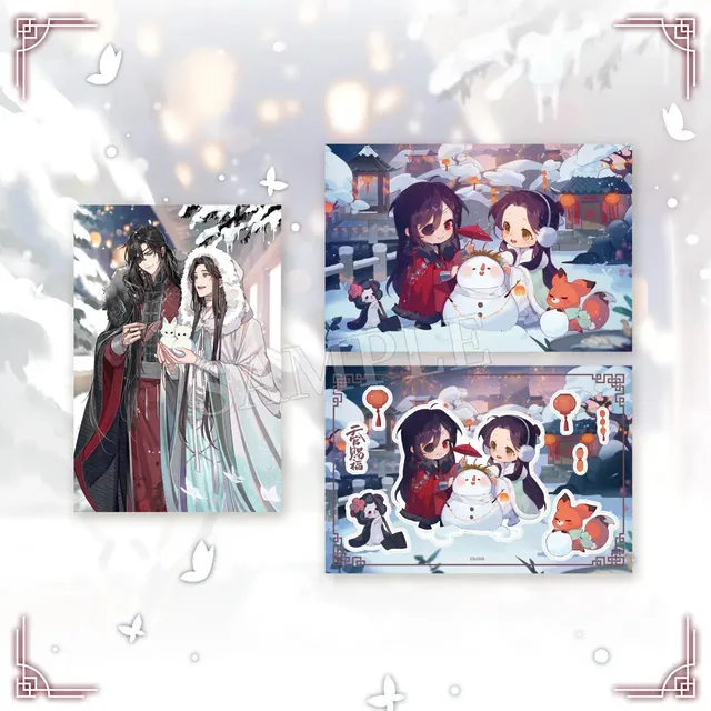 Manlin Heaven Official's Blessing Postkarten Sticker Set