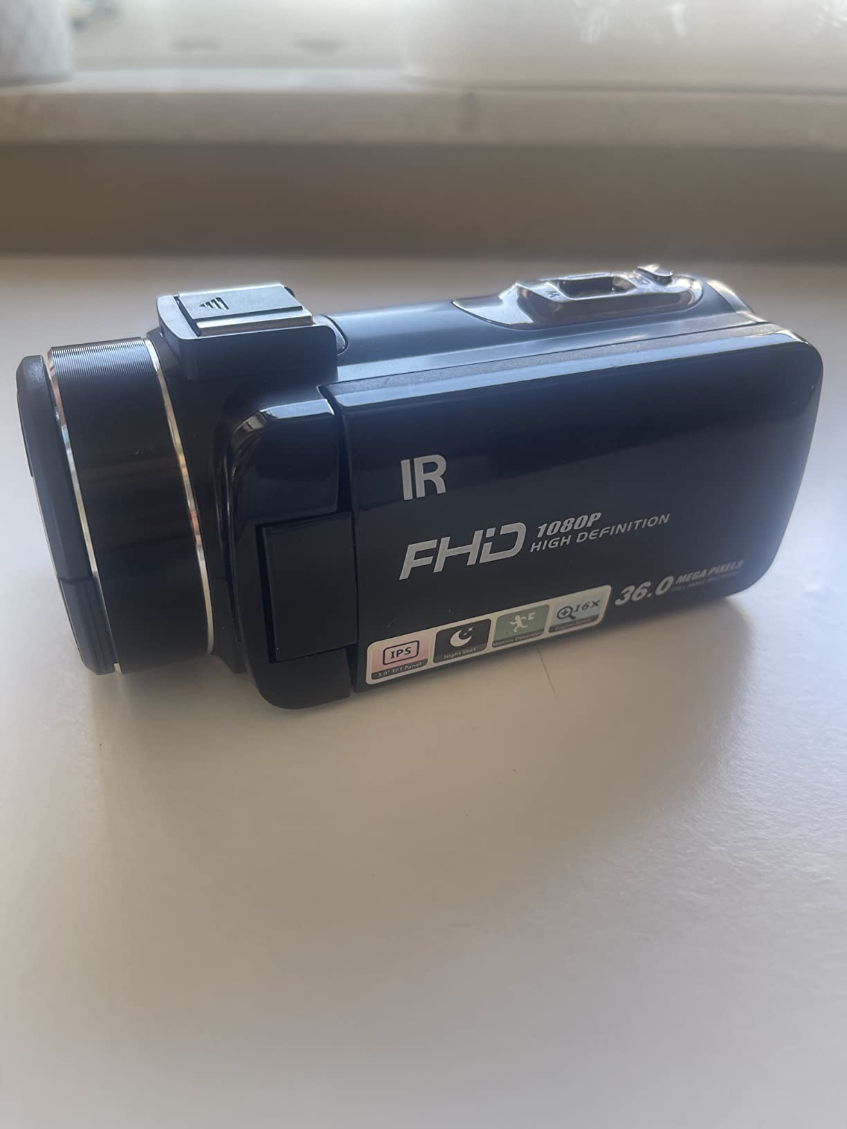 Ixnaiqy Camcorder Videokamera 1080P 36MP Nachtsicht
