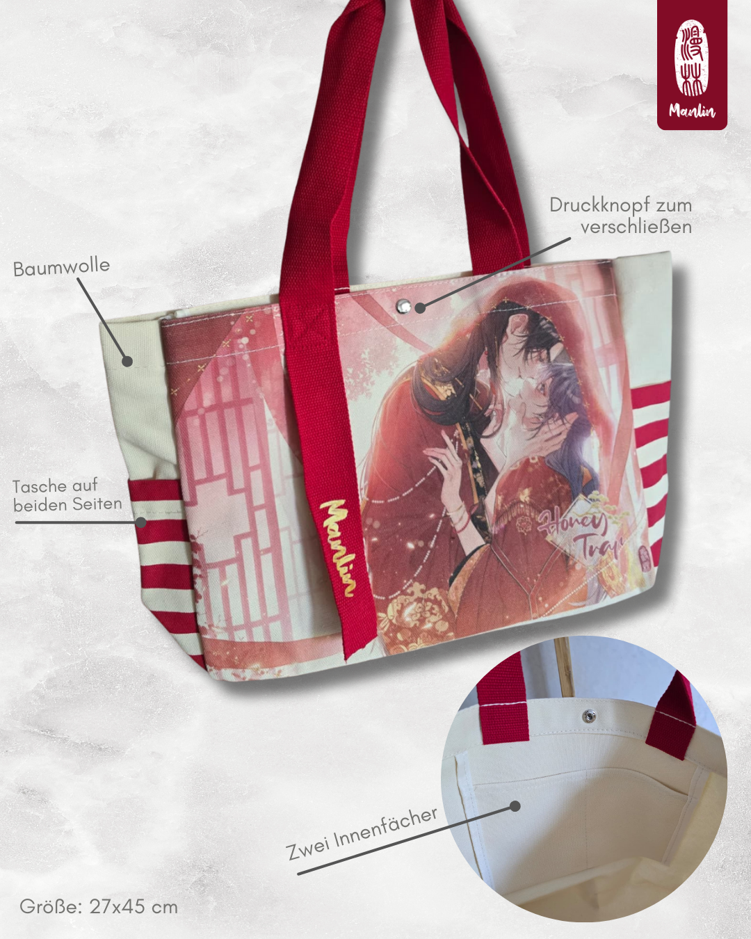 Manlin Honey Trap Tragetasche Stoff Motivtasche