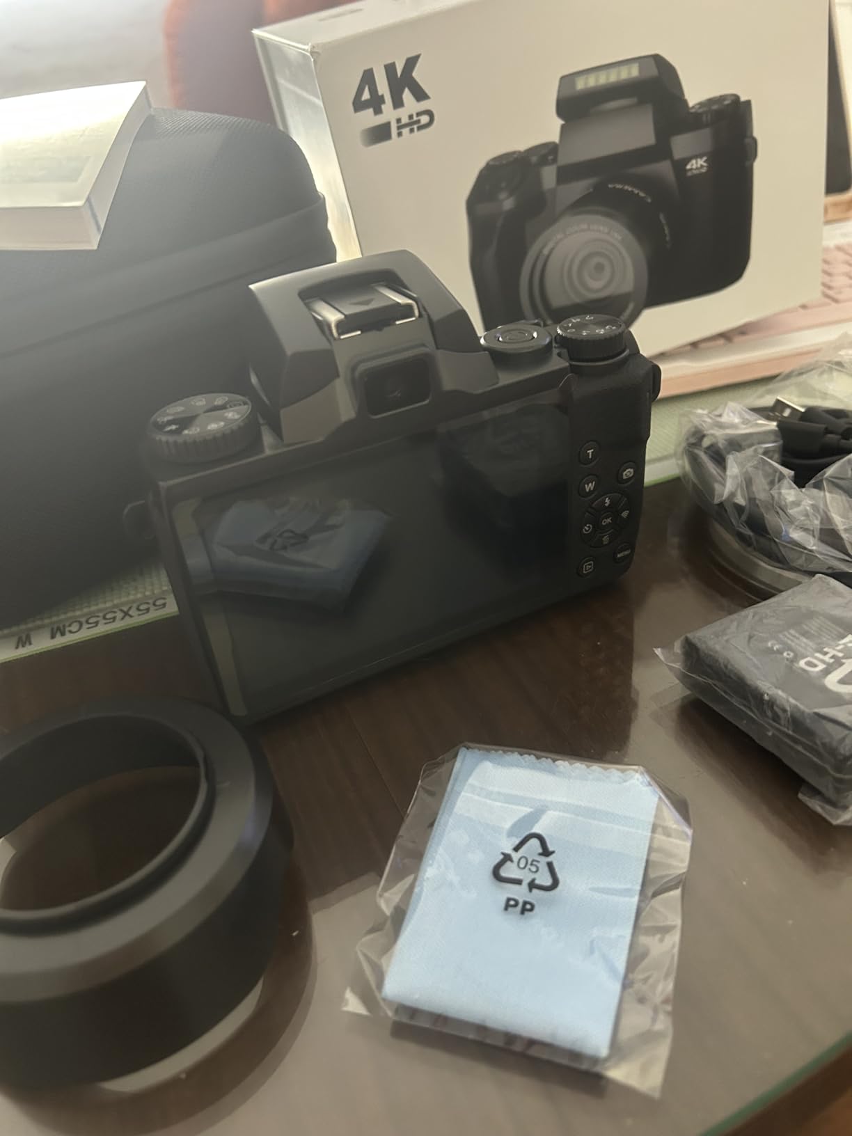 CCN Digitalkamera 4K 64MP Fotokamera Schwarz 32GB Touch
