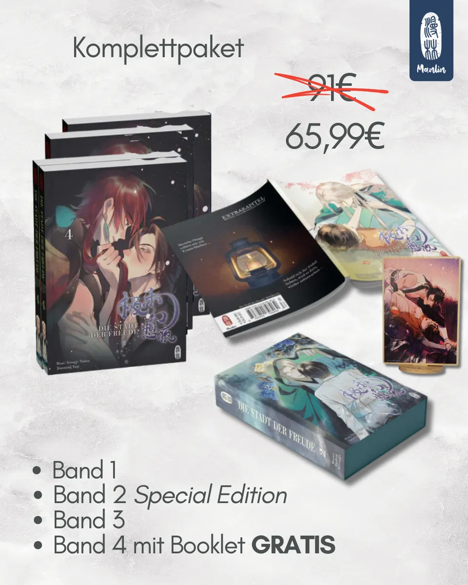 Manlin Die Stadt der Freude Komplettset Manga Band 1-4 Box