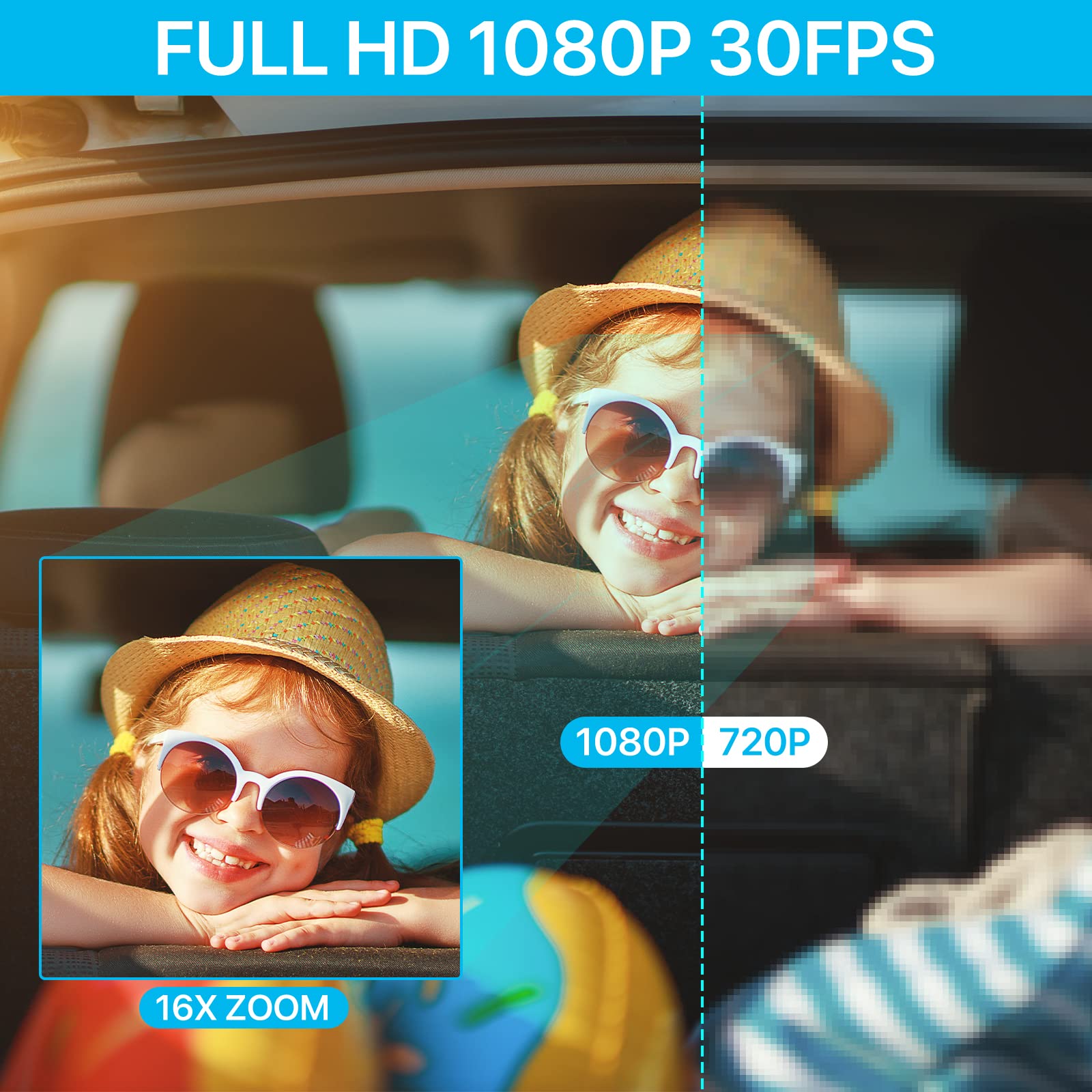 Ixnaiqy Camcorder Videokamera 1080P 36MP Nachtsicht