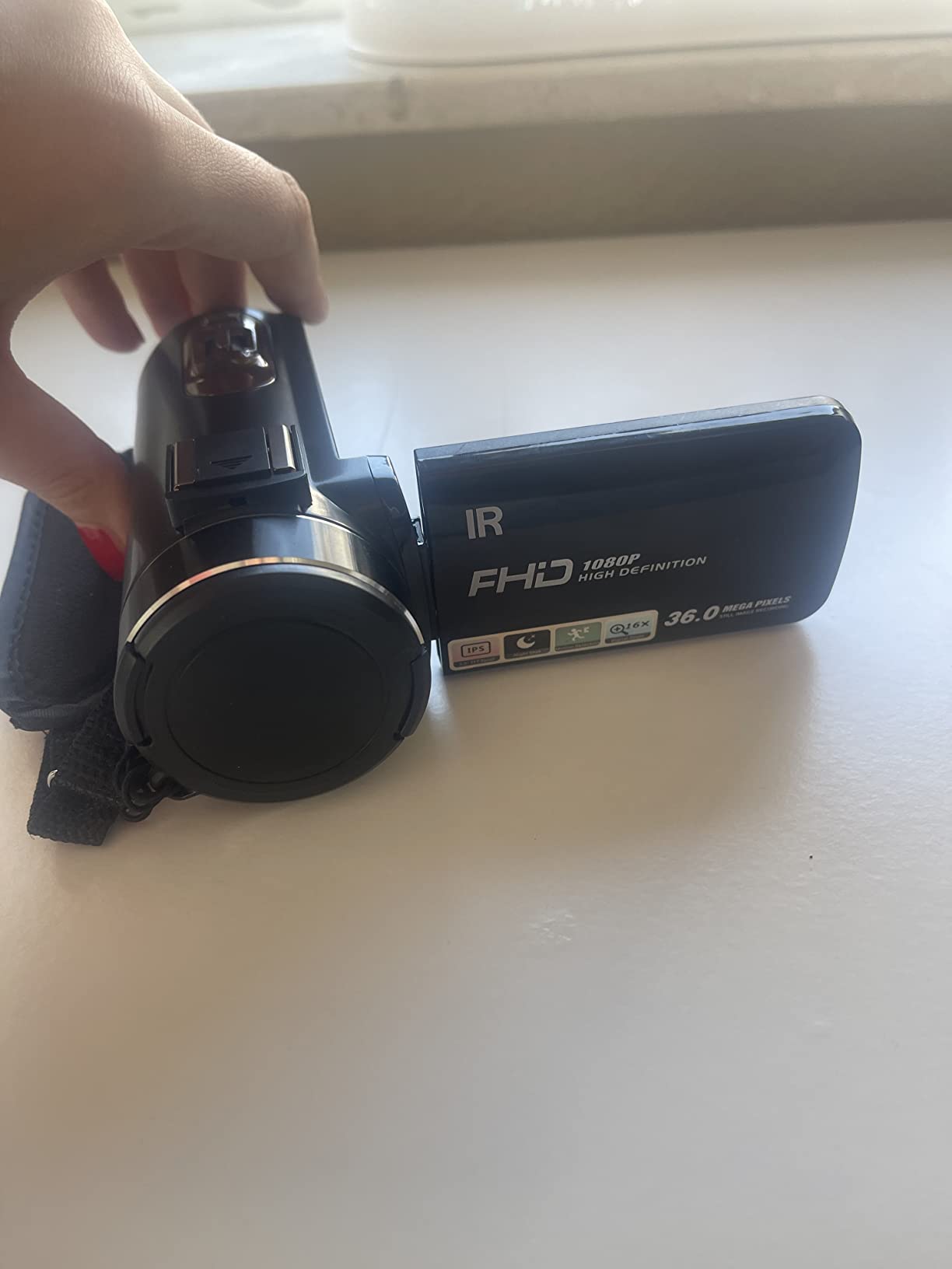 Ixnaiqy Camcorder Videokamera 1080P 36MP Nachtsicht
