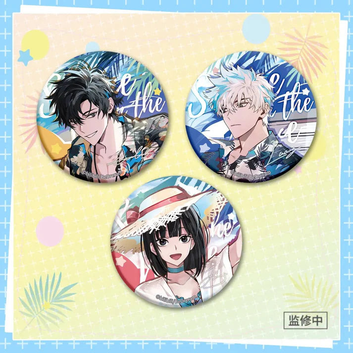 Manlin Link Click Badge Qiao Ling Anime Pin