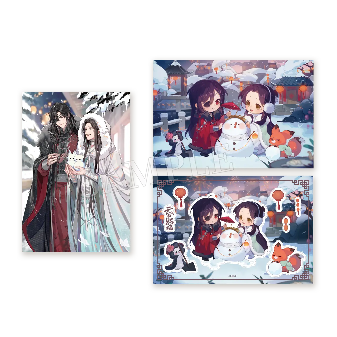 Manlin Heaven Official's Blessing Postkarten Sticker Set