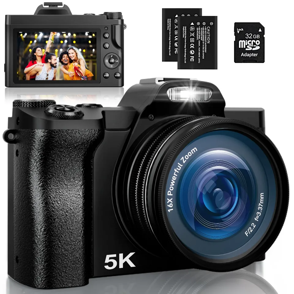 Ixnaiqy Digital Camera Kompaktkamera 5K 48MP WLAN Filter