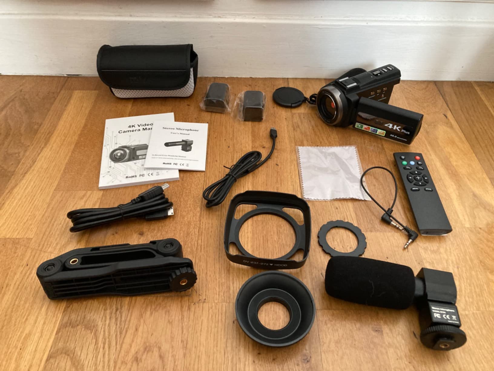 Ixnaiqy Camcorder Videokamera 4K 48MP Touchscreen Mikrofon
