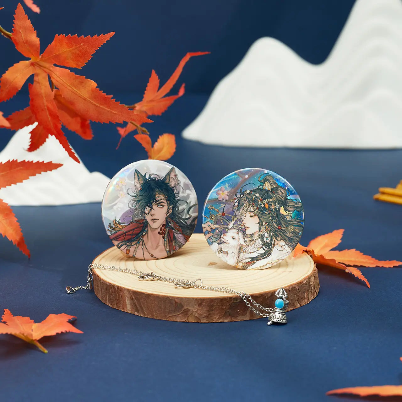 Manlin Heaven Official's Blessing Badge Set 58mm Weißblech