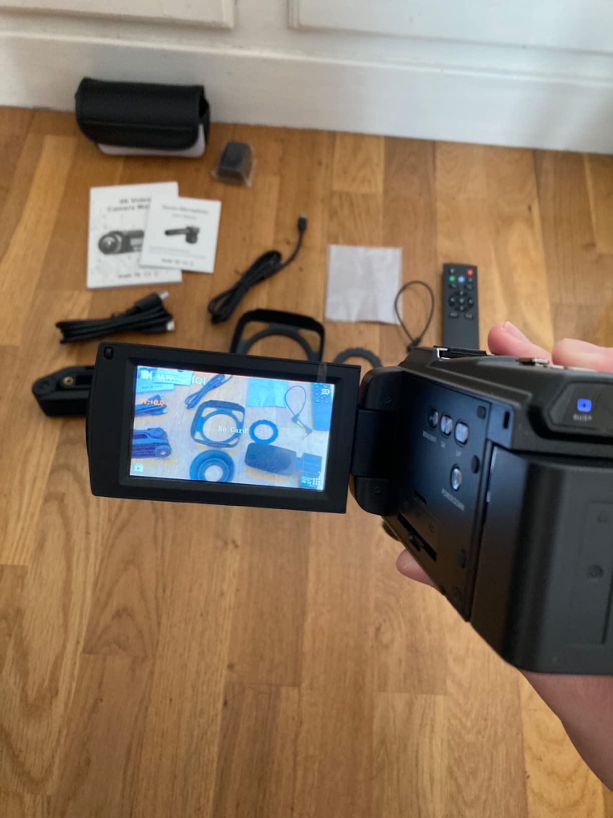 Ixnaiqy Camcorder Videokamera 4K 48MP Touchscreen Mikrofon